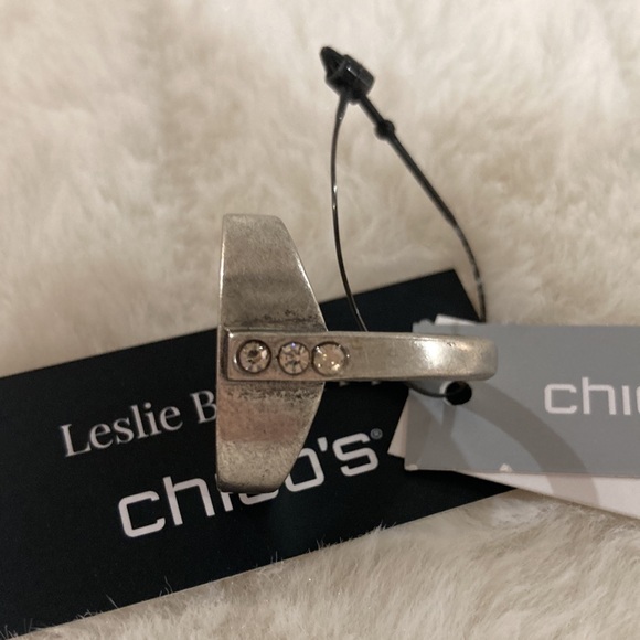 CHICO’S Leslie Block Prip LBP Silver Ring size 6 -numbered collection - Picture 2 of 9